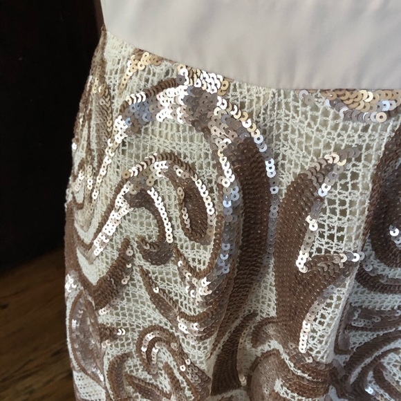 Cream & rose gold sequin dress - Picture 7 of 12